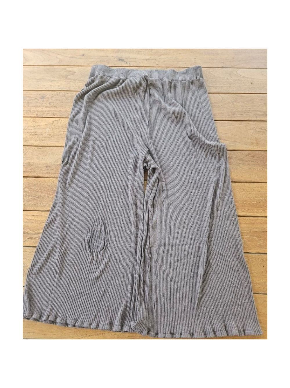 Hackwith Design House Extra Wide-Leg Rib Pant Size 2 (18w-20w) - Picture 3 of 5